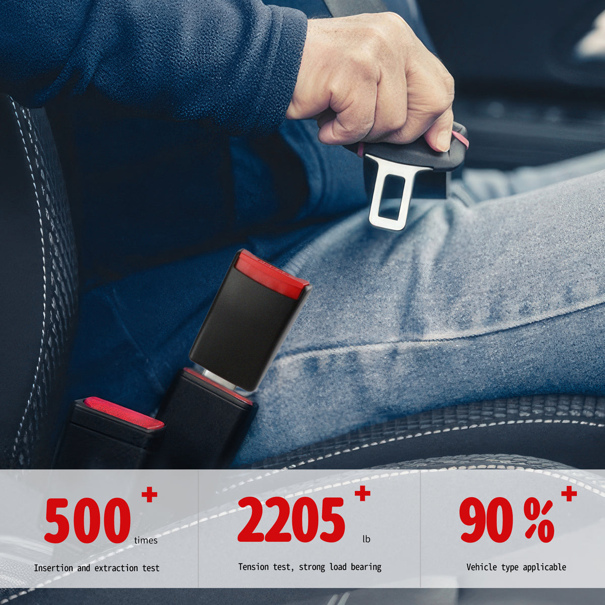 universal seat belt extender for car SUV and truck buckles - additional product view