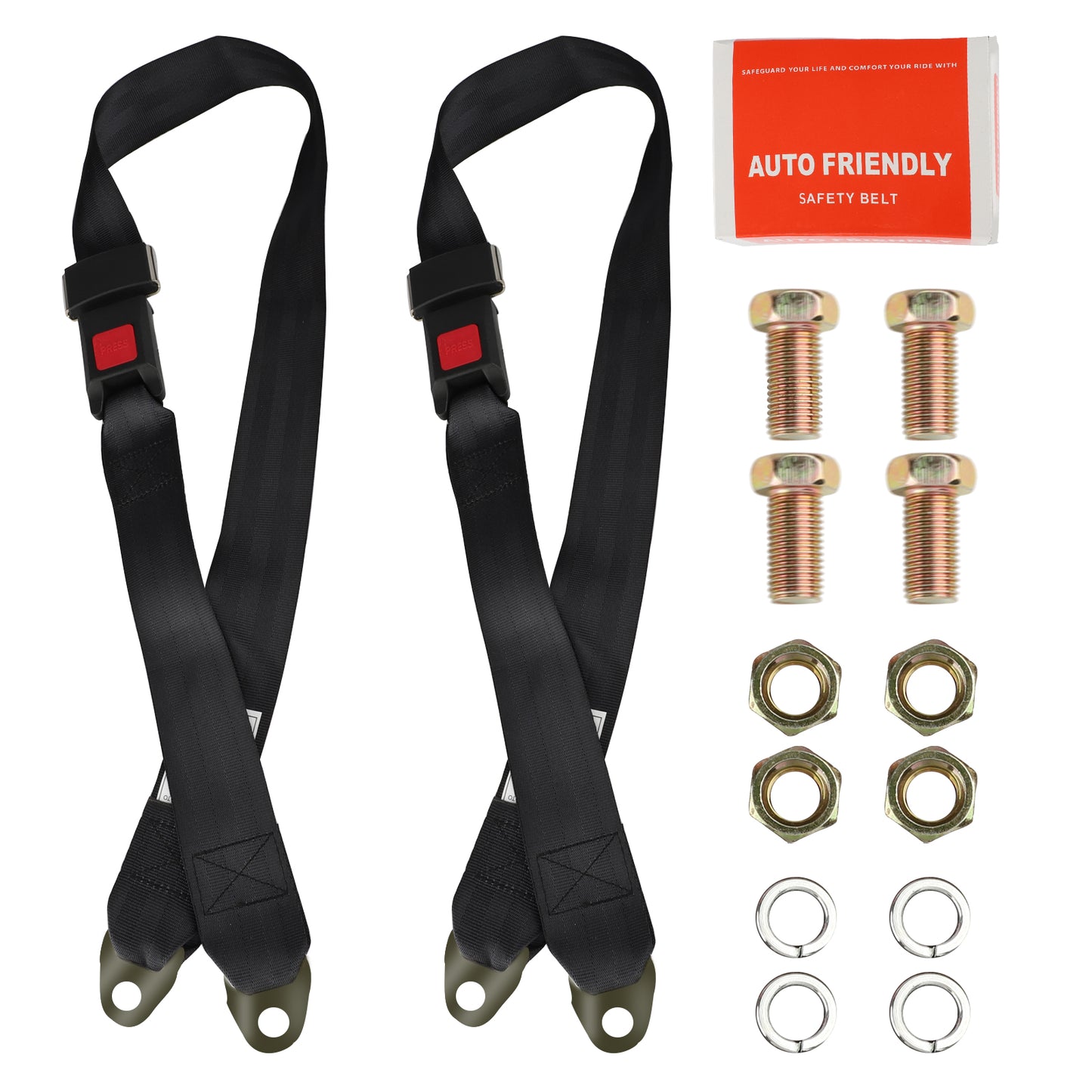 2 point universal safety belt kit for UTV van pickup and truck