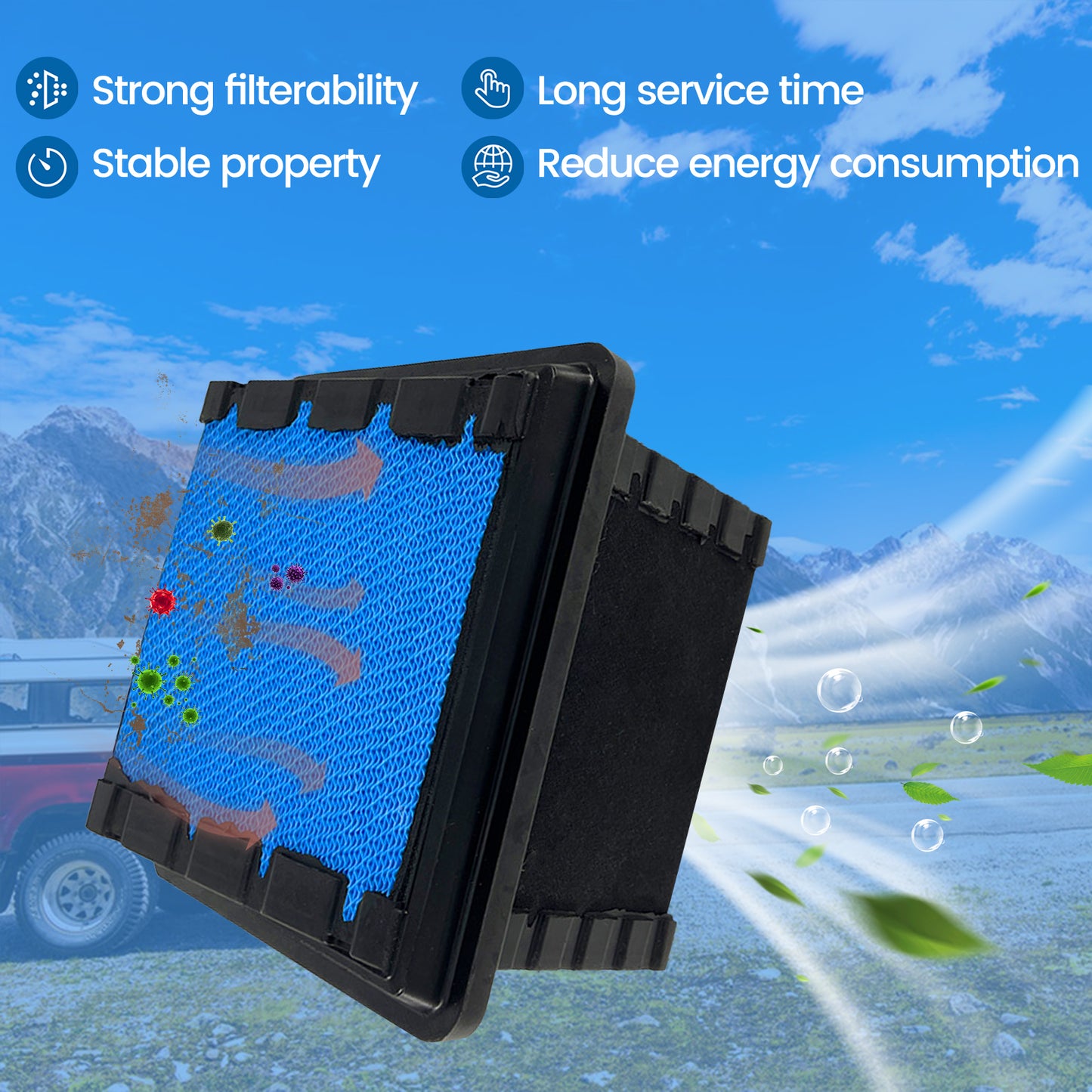 P623400 replacement engine air filter for truck and pickup applications - installation detail