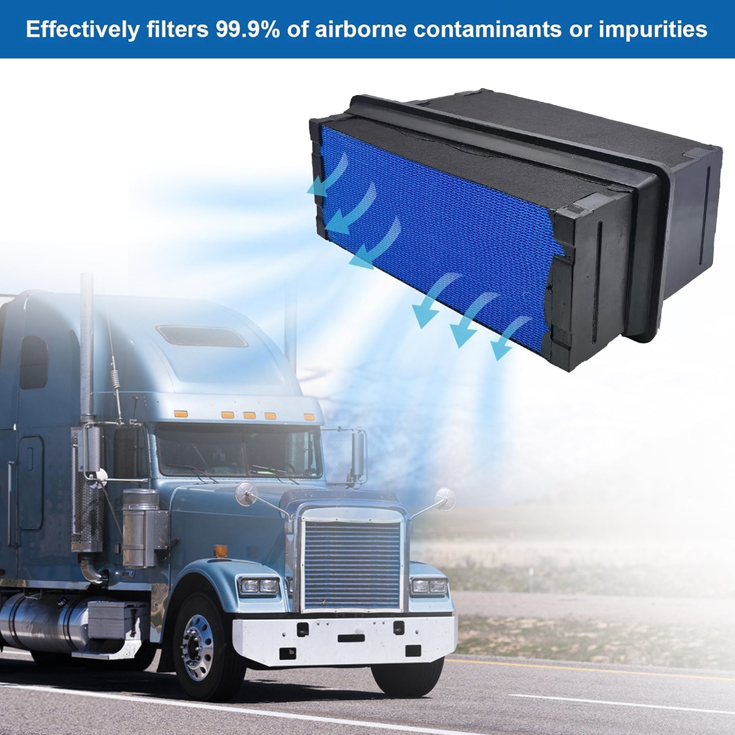 P621725 replacement engine air filter for truck and pickup applications - vehicle use example