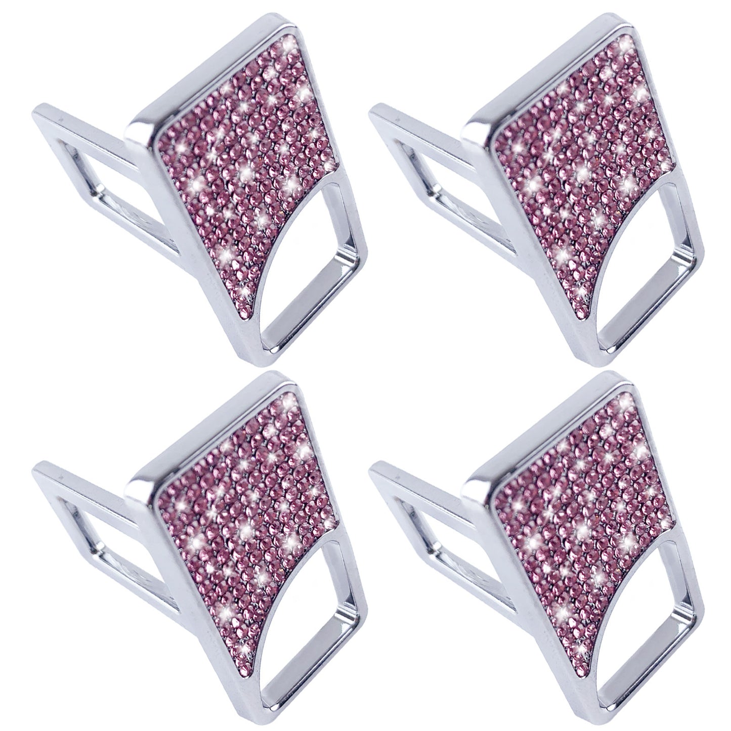 universal seat belt clip pad trim accessory in Pink Diamond for car interiors - main product view
