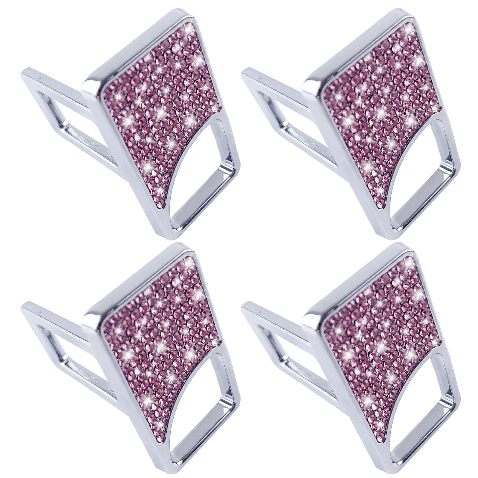 universal seat belt clip pad trim accessory in Pink Diamond for car interiors - main product view