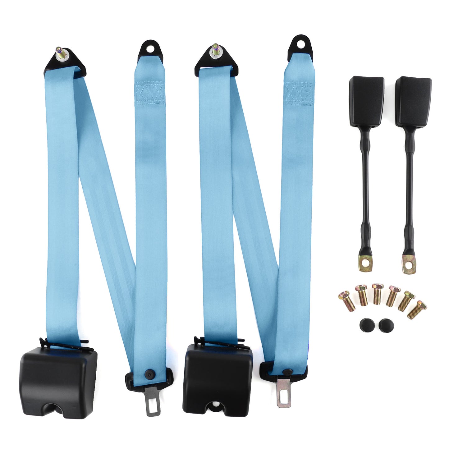 3 point universal safety belt kit for UTV van pickup and truck - size and fitment detail