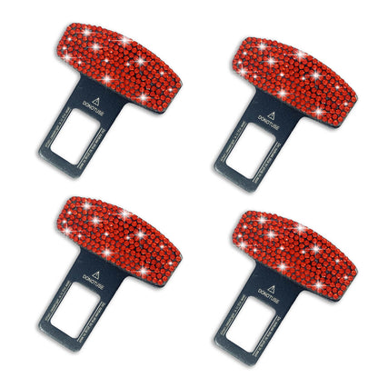 universal seat belt clip pad trim accessory in Red Diamond for car interiors - main product view