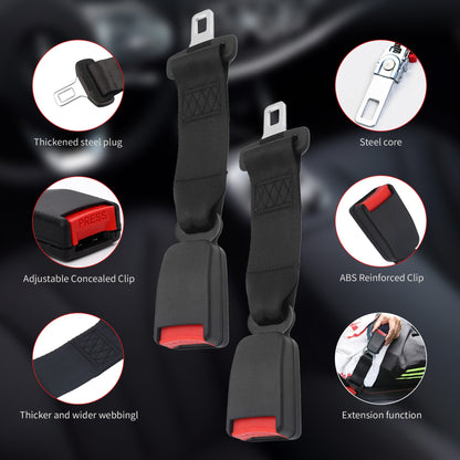 9 Inch universal seat belt extender for car SUV and truck buckles - material detail