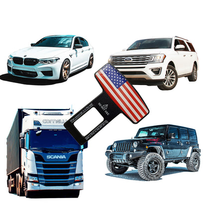 8PCS Seat Belt Clip,Upgraded Seatbelt Clip, Car Supplies Seat Belt Clip Safety Belts Buckle，Universal for Most Vehicles（National flag))