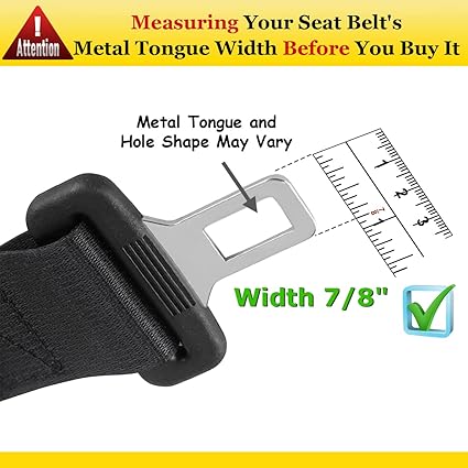 9 Inch universal seat belt extender for car SUV and truck buckles - installation detail