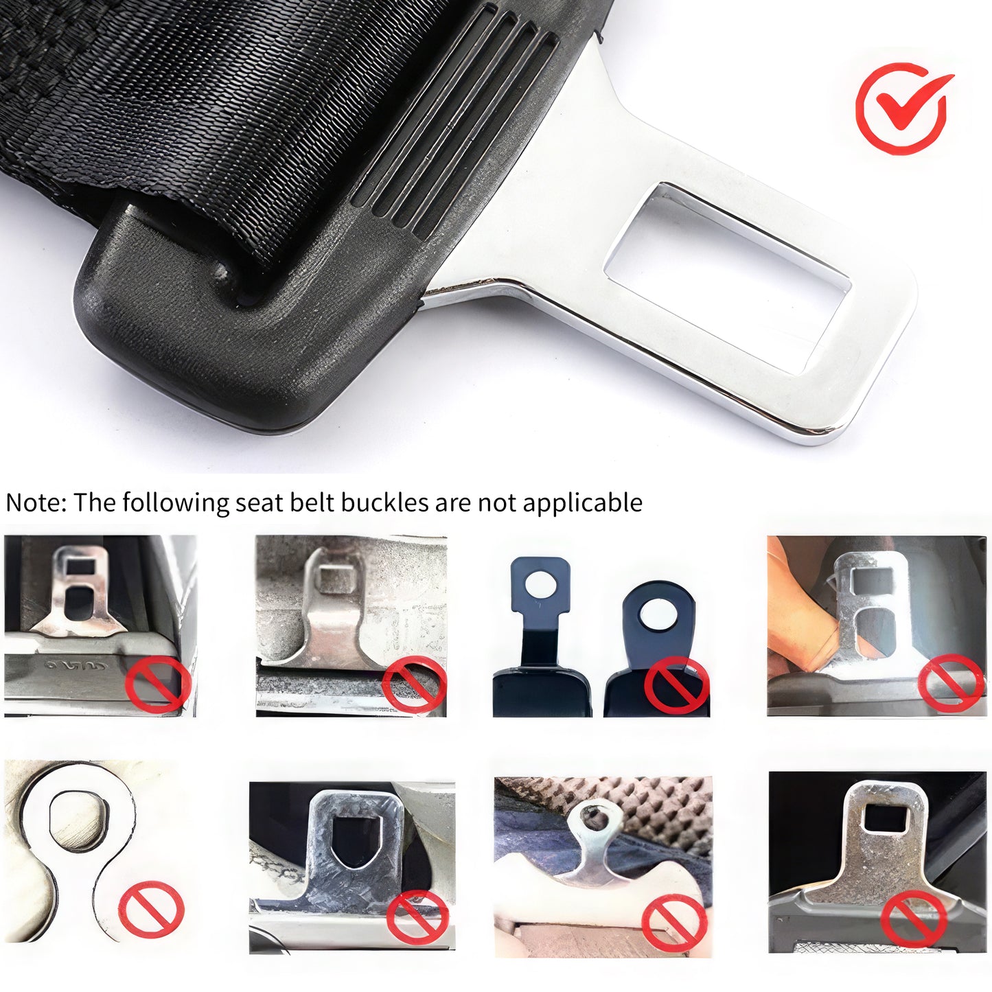 9 Inch seat belt pad cover extender for car SUV and truck interiors - package contents