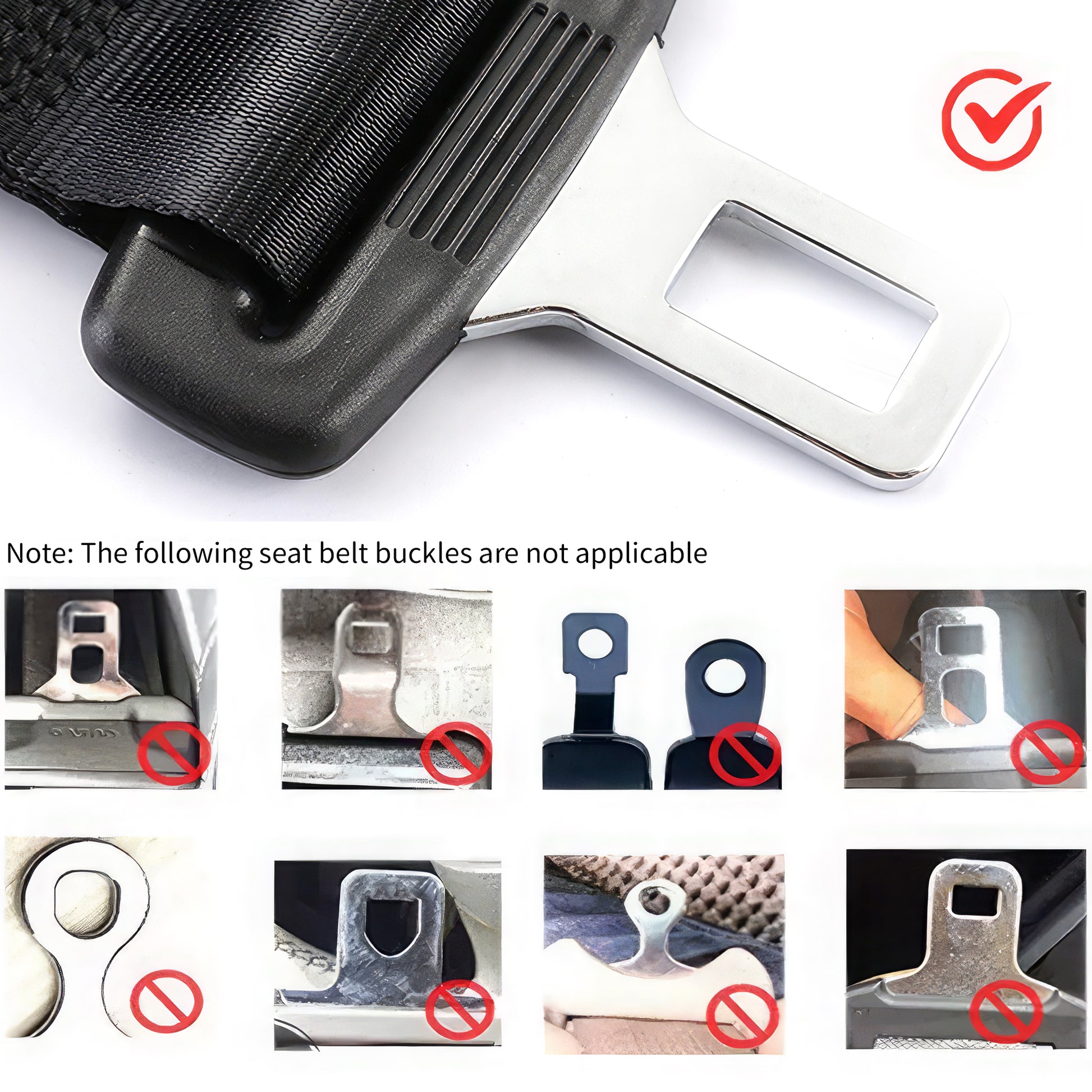 9 Inch seat belt pad cover extender for car SUV and truck interiors - package contents