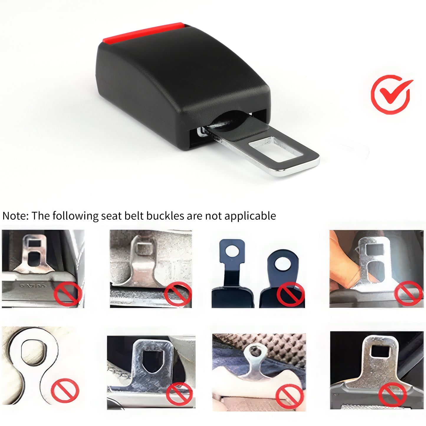 universal seat belt extender for car SUV and truck buckles - package contents