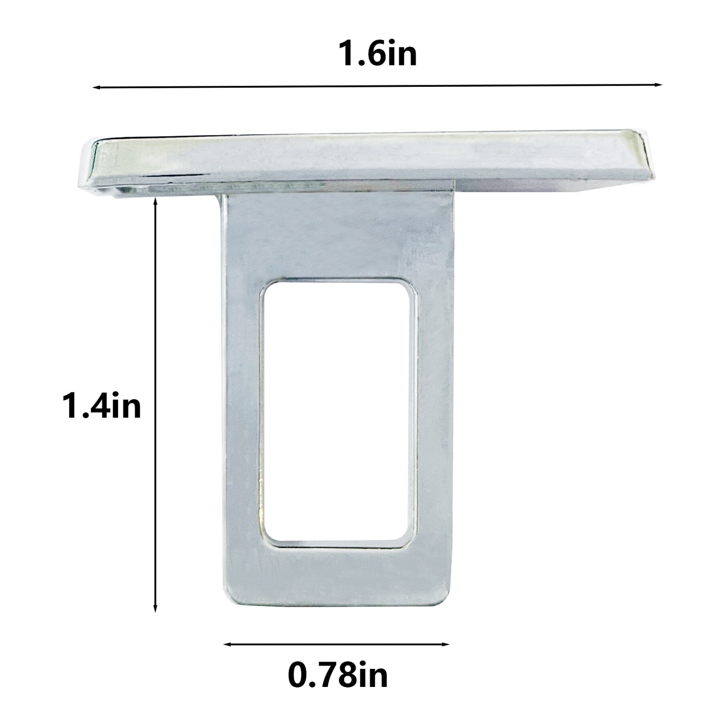 universal seat belt clip pad trim accessory in Pink Diamond for car interiors - size and fitment detail