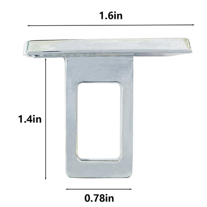 universal seat belt clip pad trim accessory in Pink Diamond for car interiors - size and fitment detail