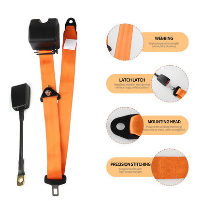 3 point universal safety belt kit for UTV van pickup and truck - material detail