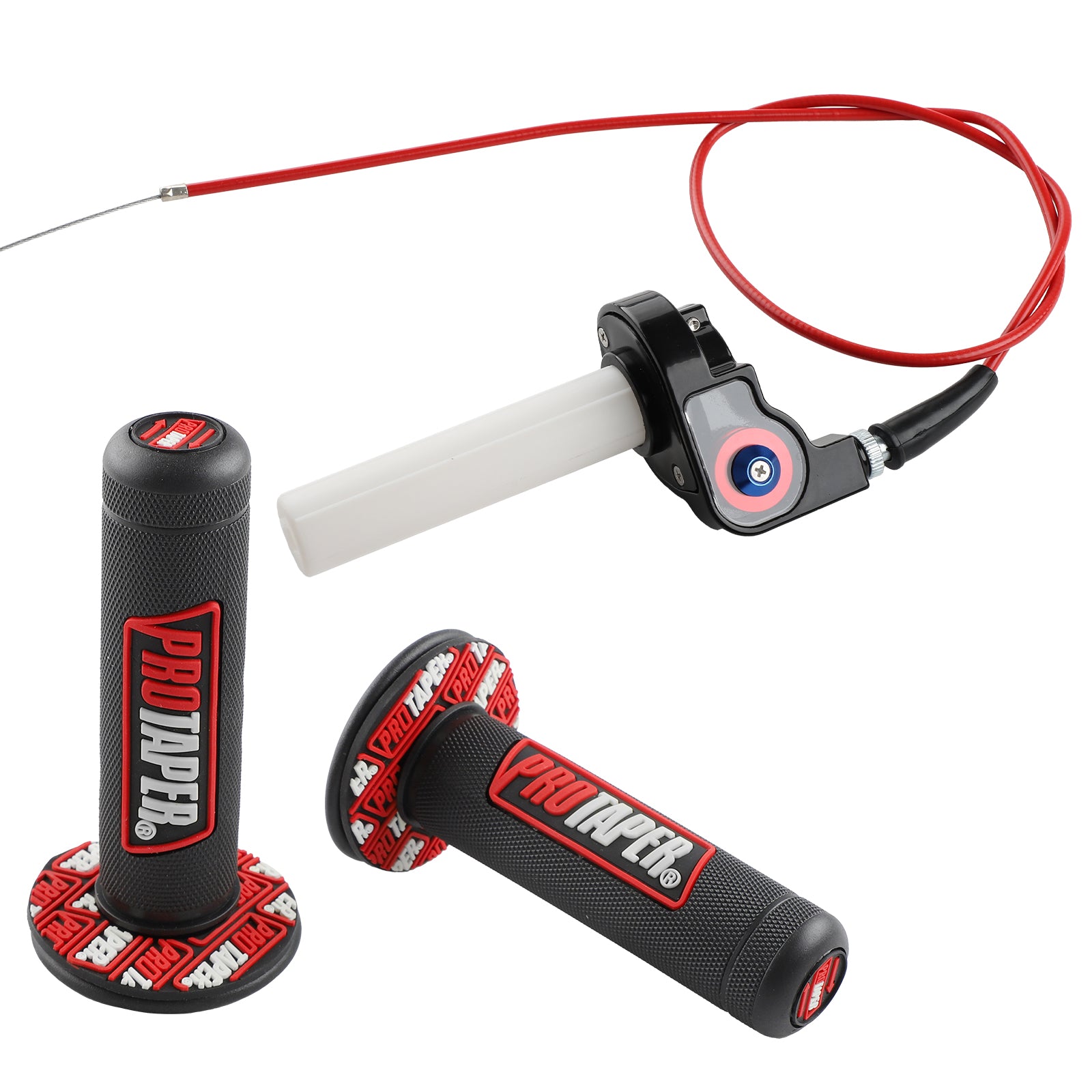 7/8 inch 22mm motorcycle handlebar grips and twist throttle kit - main product view