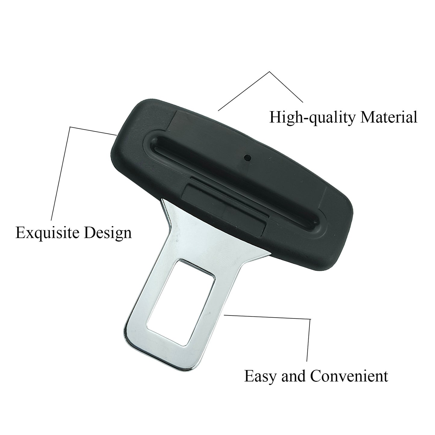 6PCS Seat Belt Clip,Upgraded Seatbelt Clip, Car Supplies Seat Belt Clip Safety Belts Buckle，Universal for Most Vehicles(Ordinary Black)