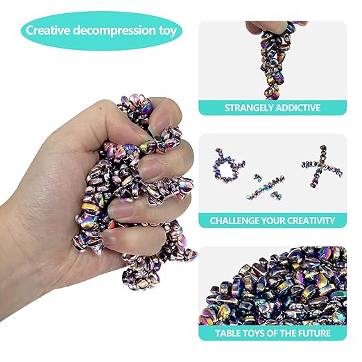 502pcs, Magnetic Stones Fidget Toys Adults, Desk Fidgets Toys for Stress and Anxiety Relief and Kill Time, Novelty Adults Gifts