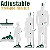 Magic Air Broom Household Silicone Broom, Multifunction Floor Squeegee with 2 Heads - Brush and Scrape, Magic Sweeper with Extra-Long Adjustable Aluminum Handle for Floor, Glass, Tile (Green)