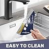 Magic Air Broom with Dustpan, Household Magic Silicone Broom Sweeper, Multifunction Squeegee and Fixed Scraper, Magic Broom with Extra-Long Adjustable Aluminum Handle for Floor, Glass, and Tile (Blue)