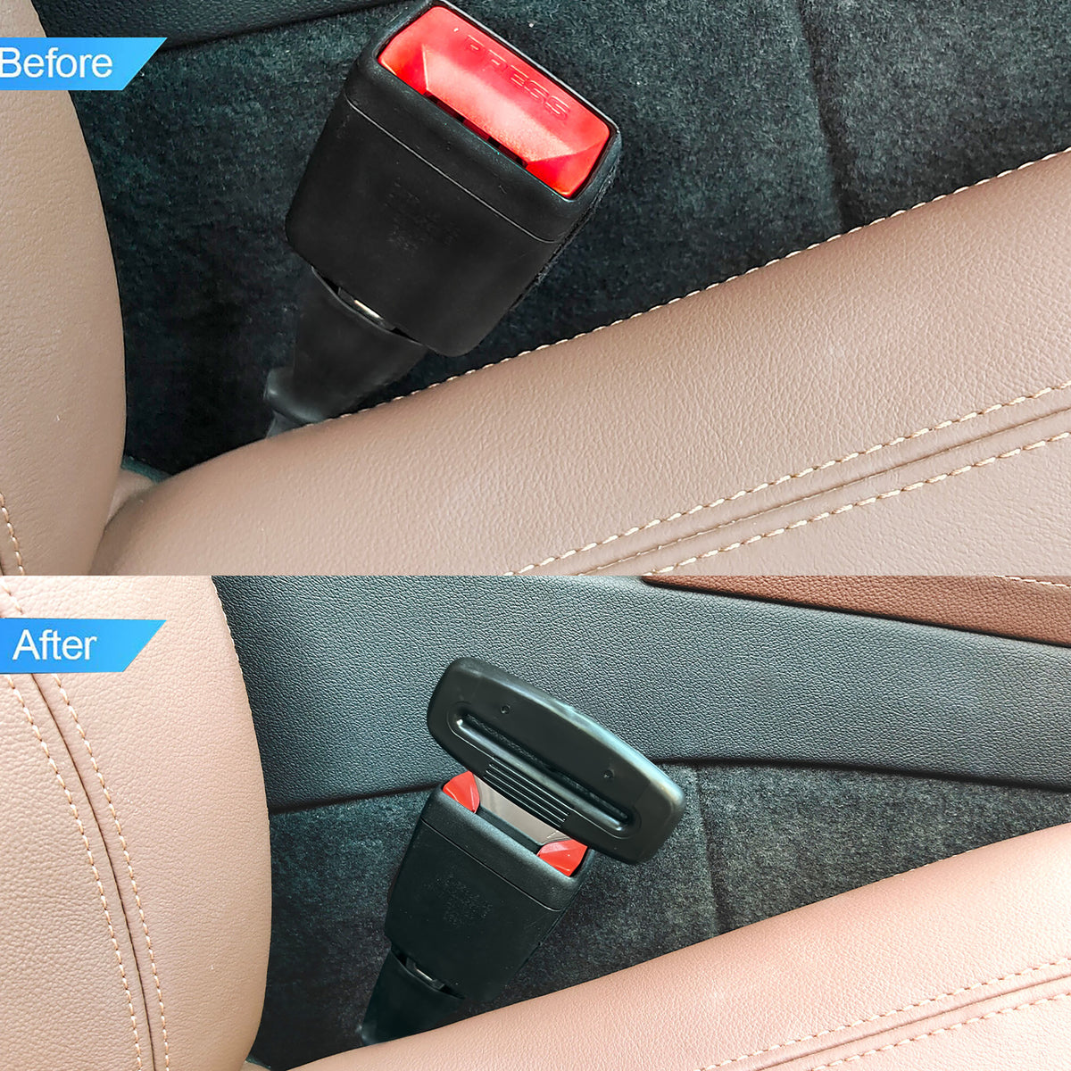 6PCS Seat Belt Clip,Upgraded Seatbelt Clip, Car Supplies Seat Belt Clip Safety Belts Buckle，Universal for Most Vehicles(Ordinary Black)