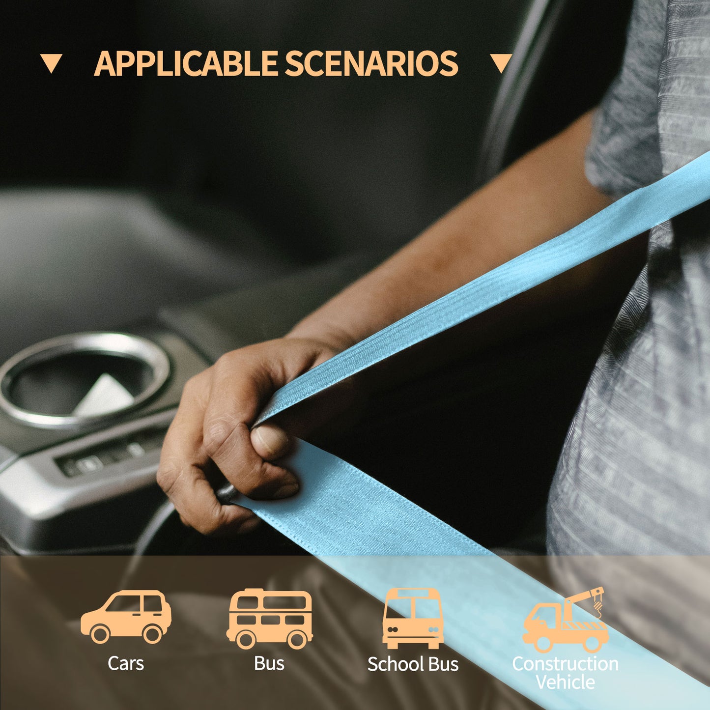 3 point universal safety belt kit for UTV van pickup and truck - vehicle use example