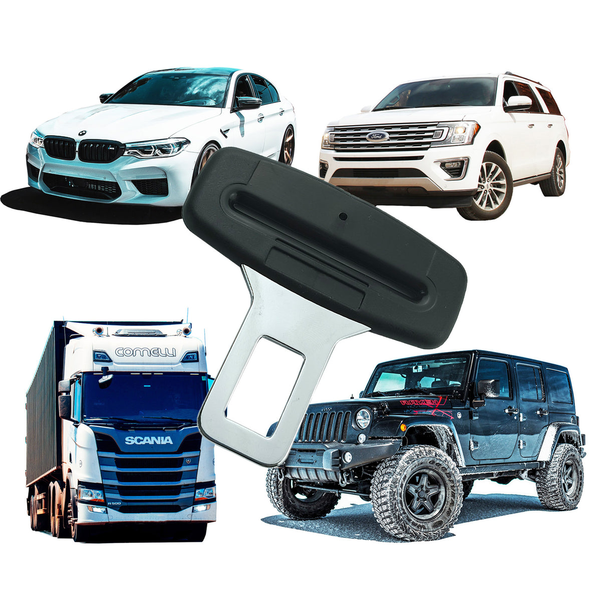 6PCS Seat Belt Clip,Upgraded Seatbelt Clip, Car Supplies Seat Belt Clip Safety Belts Buckle，Universal for Most Vehicles(Ordinary Black)