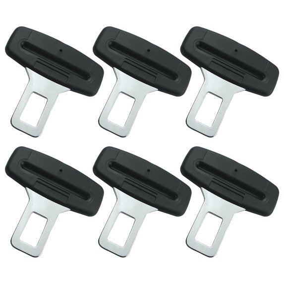 6PCS Seat Belt Clip,Upgraded Seatbelt Clip, Car Supplies Seat Belt Clip Safety Belts Buckle，Universal for Most Vehicles(Ordinary Black)
