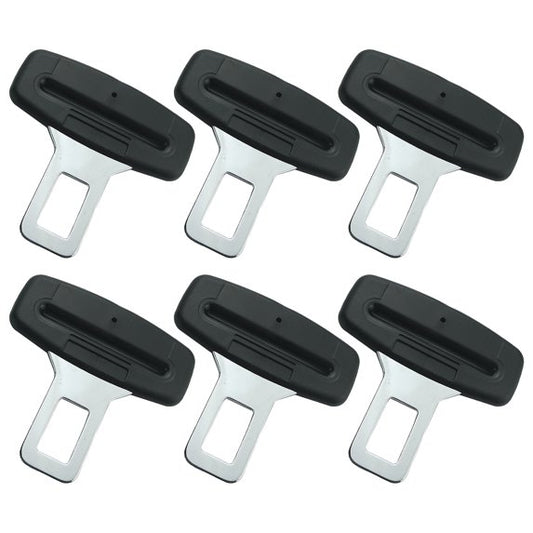6PCS Seat Belt Clip,Upgraded Seatbelt Clip, Car Supplies Seat Belt Clip Safety Belts Buckle，Universal for Most Vehicles(Ordinary Black)