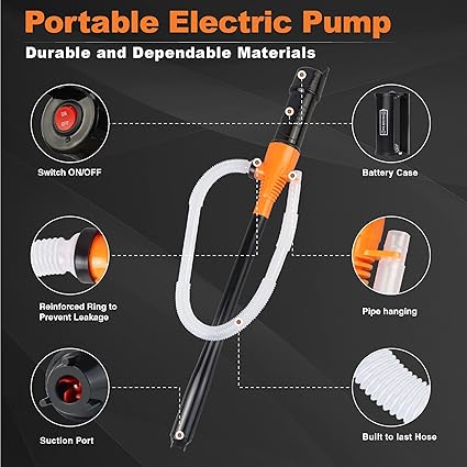 fuel transfer pump for car truck and garage utility work - material detail