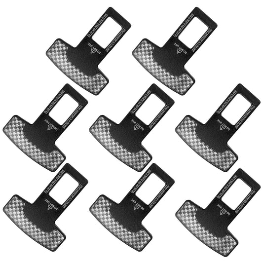 8PCS Seat Belt Clip,Upgraded Seatbelt Clip, Car Supplies Seat Belt Clip Safety Belts Buckle，Universal for Most Vehicles（Black grid)