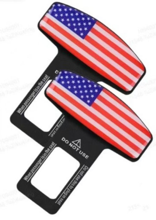 universal seat belt clip pad trim accessory in National flag for car interiors - main product view