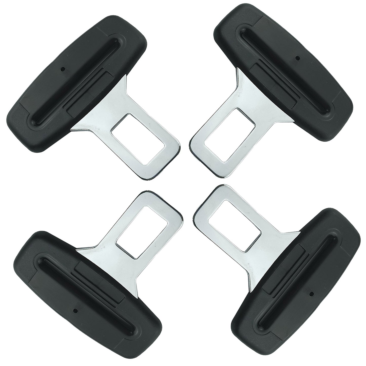 universal seat belt clip pad trim accessory in Black for car interiors - size and fitment detail