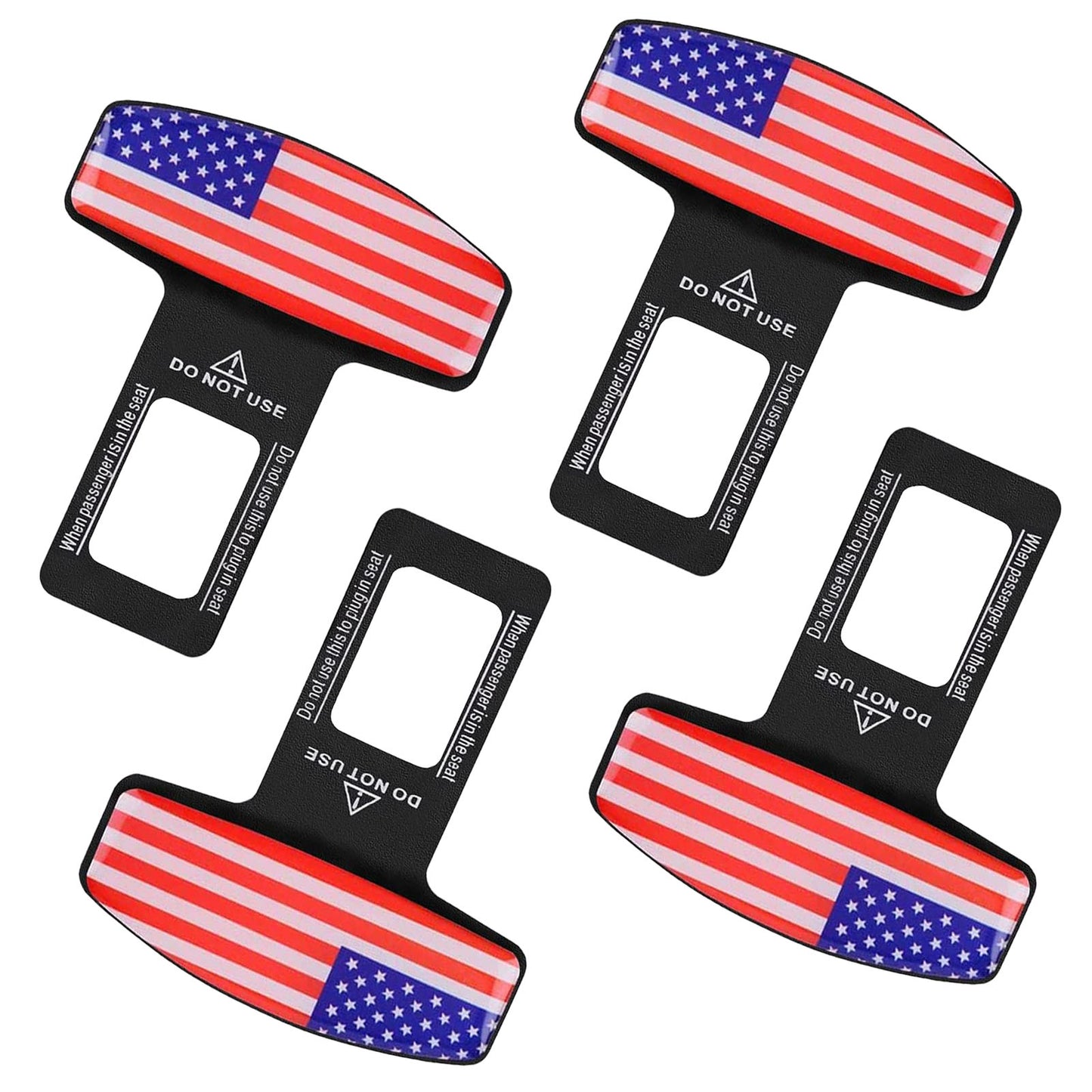 4PCS Seat Belt Clip,Upgraded Seatbelt Clip, Car Supplies Seat Belt Clip Safety Belts Buckle，Universal for Most Vehicles（National flag))