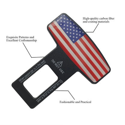 8PCS Seat Belt Clip,Upgraded Seatbelt Clip, Car Supplies Seat Belt Clip Safety Belts Buckle，Universal for Most Vehicles（National flag))