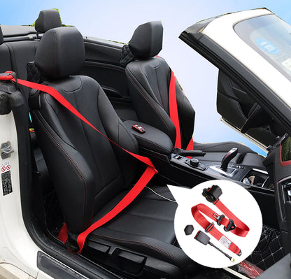 3 point universal safety belt kit for UTV van pickup and truck - size and fitment detail