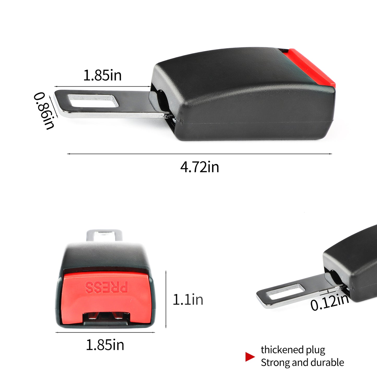 universal seat belt extender for car SUV and truck buckles - installation detail