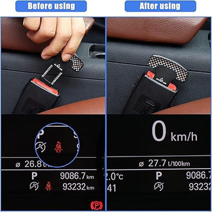 universal seat belt clip pad trim accessory in Black grid for car interiors - material detail